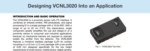 VCNL3020 应用说明