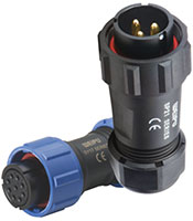 Imagen del conector circular IP68 de la serie SP de Weipu