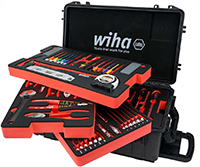 Image of Wiha's 194 Piece Premium Kit in a Rolling Toolbox