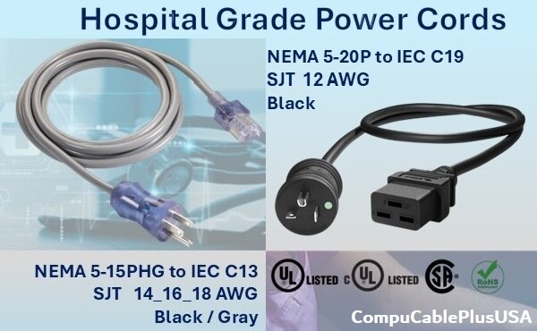 Image of CompuCablePlusUSA Hospital Grade Power Cords