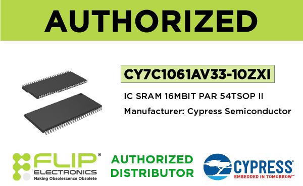 Image of Flip Electronics' CY7C1061AV33-10ZXI Cypress Semiconductor