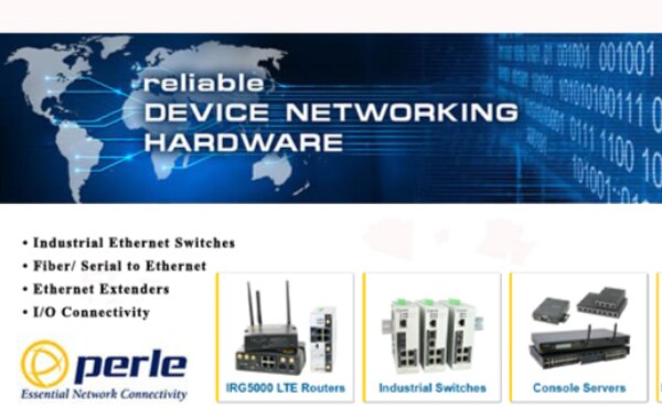 Image of ICOMTECH's PERLE Device Networking, Media Conversion, and IoT Connectivity