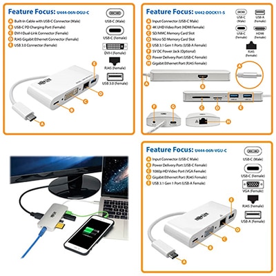 Image of Tripp Lite's USB-C Docking Stations