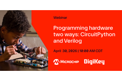 image of Programming hardware two ways: CircuitPython and Verilog webinar