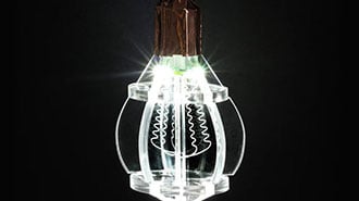 image of Acrylic Bulb Enclosure for Kitronik Round Side Illumination LED Module