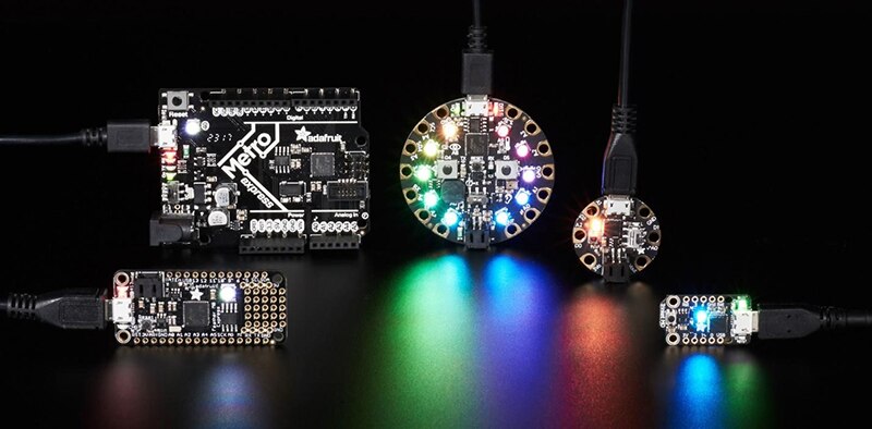 Image of Adafruit parts with Python