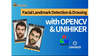 Facial Landmark Detection and Drawing | with OpenCV & UNIHIKER