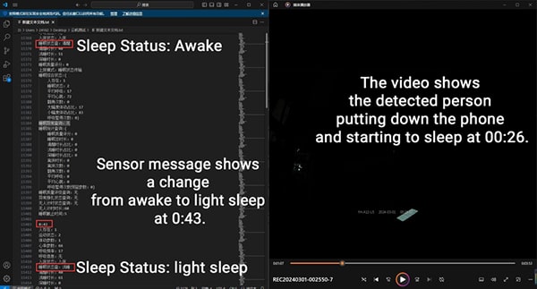 image of C1001 mmWave Human Detection Sensor Detects Light Sleep