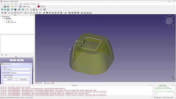 Intro to FreeCAD Part 6: Revolutions Pipes and Lofts