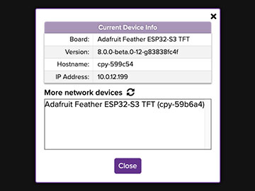Image of CircuitPython Web Workflow Code Editor Quick Start