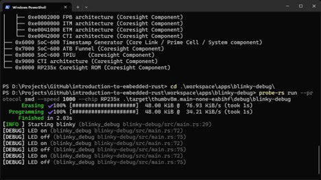 Image of Intro to Embedded Rust Part 11: defmt and Step-through Debugging