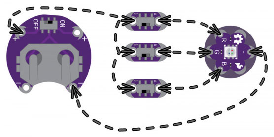 Image of LilyPad RGB LED Hookup Guide