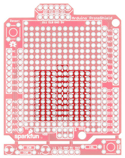 Image of SparkFun Arduino ProtoShield Hookup Guide