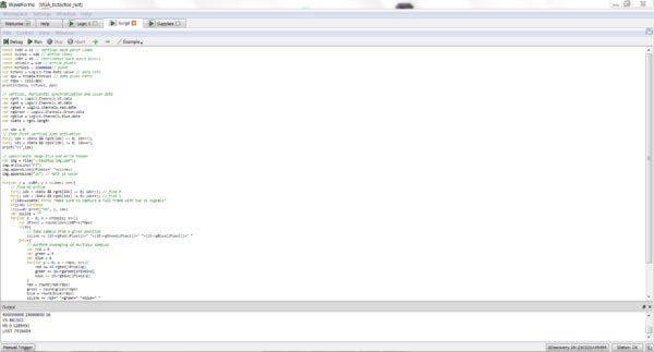 Image of The Script that controls the acquisition