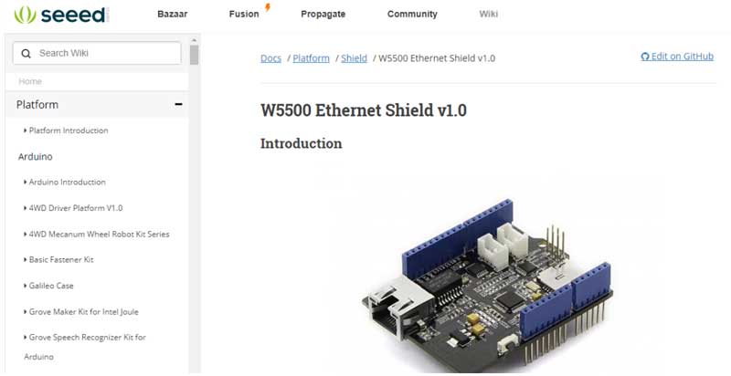 Image of W5500 Ethernet Shield v1.0