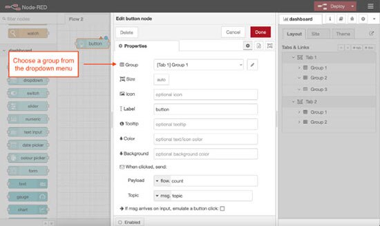 Create User Dashboards for IoT Projects in Node-RED