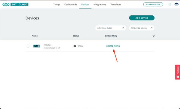 Getting Started with the Arduino IoT Cloud