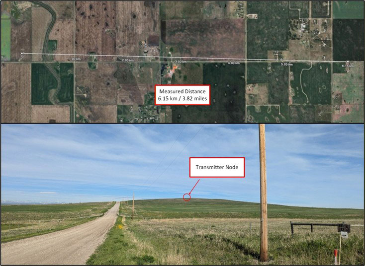 Image of Pushing the Limits: A 6km LoRa Range Test with the PTSolns SX1276 Shield