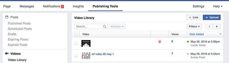 Facebook Publishing tools