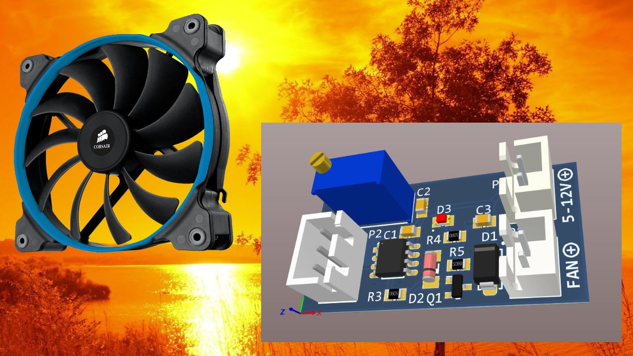 Cooling FAN Controller Using an LM35 (No MCU)