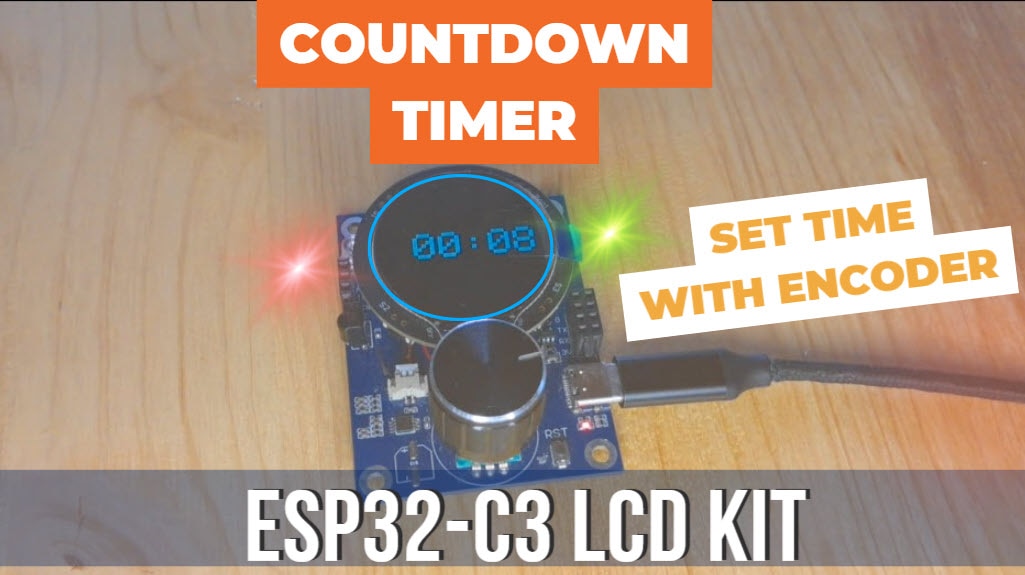 ESP32-C3 LCD Kit – RGB LED Countdown Timer Using Visual Programming