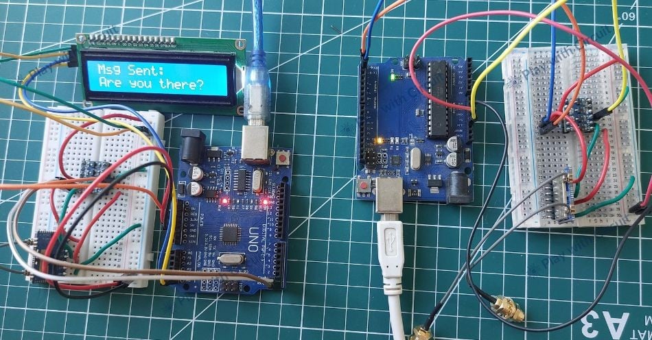 Lora Module Reyax Rylr Interface Reyax RYLR999 LoRa Module with Arduino