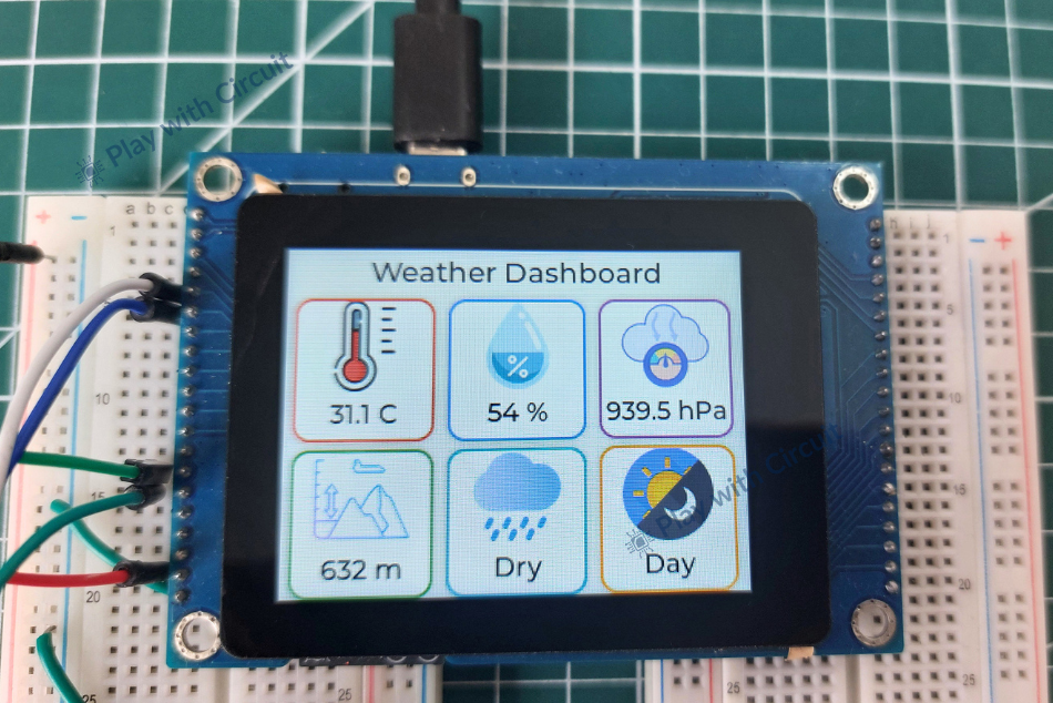 ESP32-S3 Weather Monitoring System with Smart Display