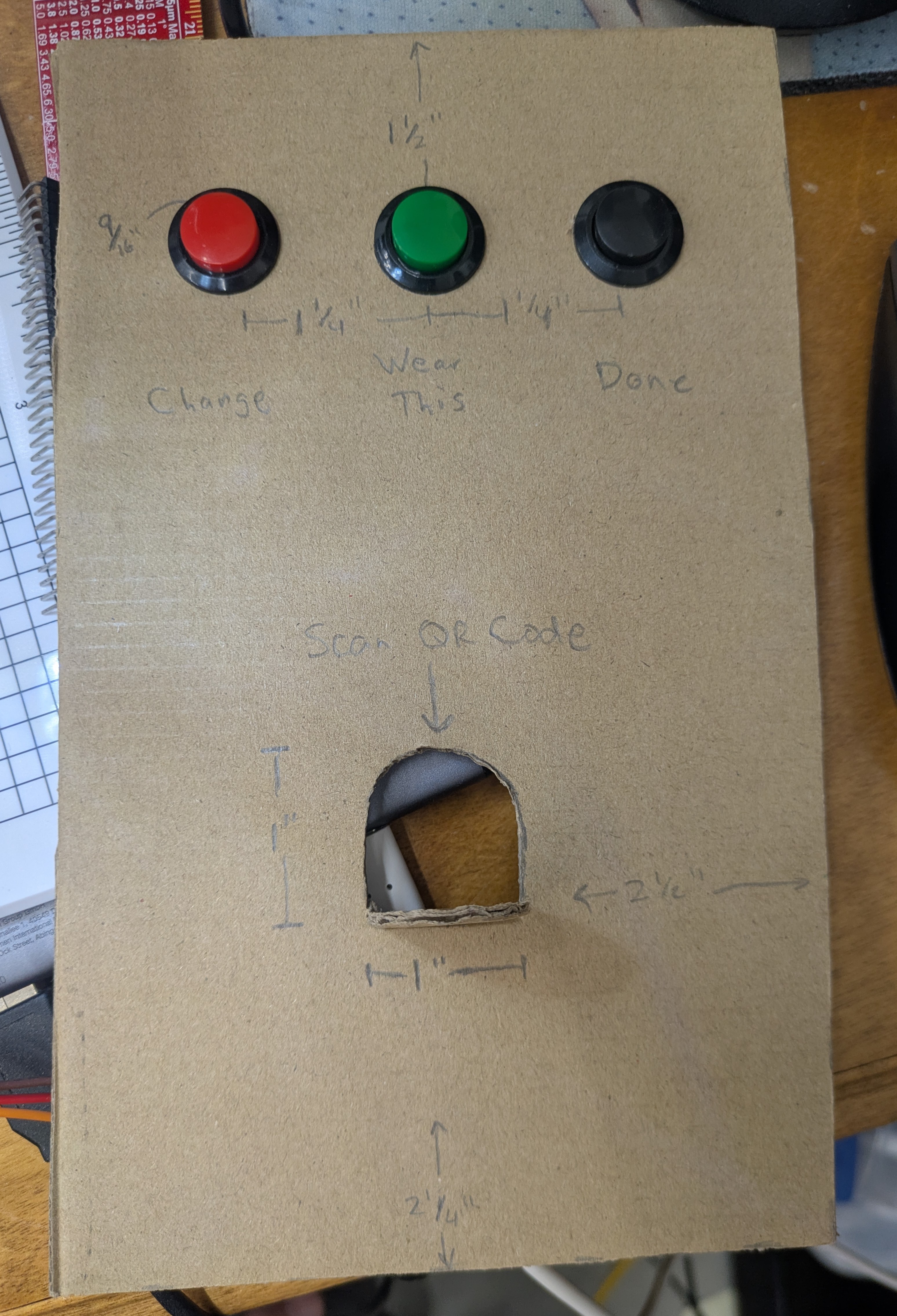 Cardboard aided design, closeup
